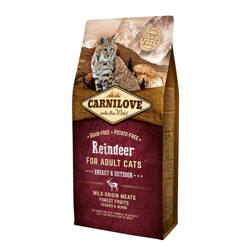 Carnilove Cat Adulte - Renne / Chats d'énergie et d'extérieur 6kg - MyStetho Veterinary