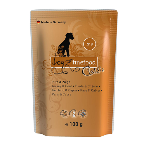 Dogz Finefood No.08 Dinde & chèvre 100g - MyStetho Veterinary