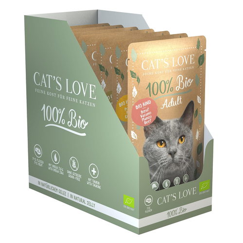 CAT'S LOVE ADULT BIO Multipaquet 6x100g - MyStetho Veterinary