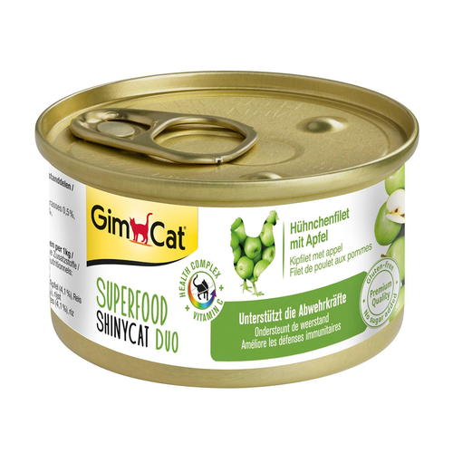 GimCat ShinyCat Duo Superfood, filet poulet & pomme - MyStetho Veterinary