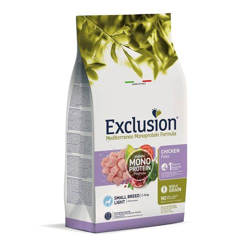 Exclusion Mediterraneo Light Adult Small, Chicken - MyStetho Veterinary