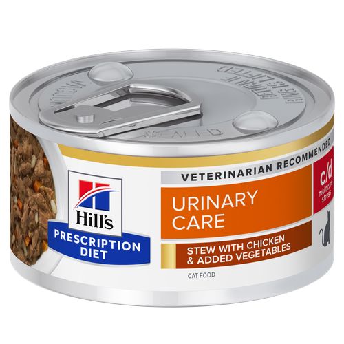 Hill's Prescription Diet c/d Multicare Stress Chicken and vegetables stew can 82 g - MyStetho Veterinary