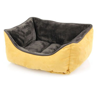 Hunde- und Katzenbett Norbury S gelb/dunkel-braun, 48x35x17cm - MyStetho Veterinary