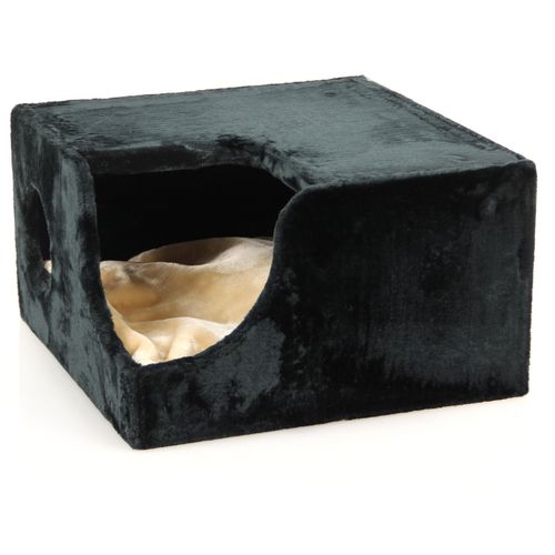 Swisspet Chillout Box schwarz avec coussin,52x52x30cm - MyStetho Veterinary