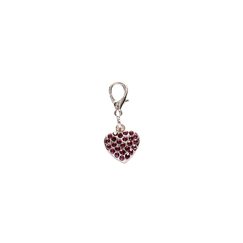 Dog Jewellery Heart violet - MyStetho Veterinary