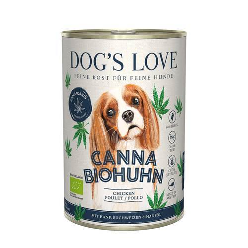Dog&#039;s Love Canna Bio Poulet & canvre 400g - MyStetho Veterinary