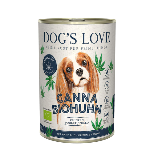 Dog&#039;s Love Canna Bio Poulet &amp; canvre 400g - MyStetho Veterinary