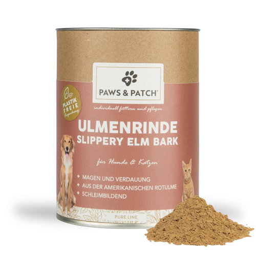 Paws&Patch Poudre d'ÉCORCE D'ORME pour chiens et chats 100g - MyStetho Veterinary