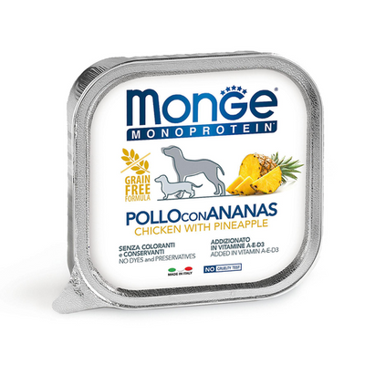 Monge Monge Dog Monopr. Chicken&amp;Pineapple 150g - MyStetho Veterinary