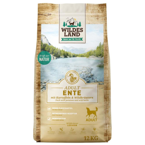 Wildes Land Canine Adult canard avec pomme de terre 12kg - MyStetho Veterinary