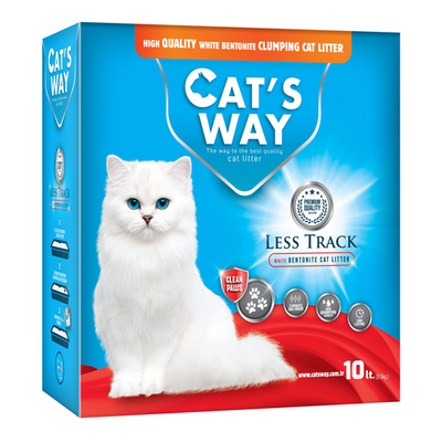 Cat's Way Less Track - Unscented 10L Box Katzenstreu, natürliches Bentonit,Karton - MyStetho Veterinary