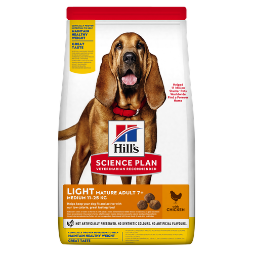 Hill's Science Plan Light Medium Mature Adult 7+ Chicken 2.5 kg - MyStetho Veterinary