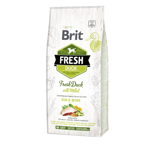 Brit Fresh Brit Fresh Dog - Chiens actifs - Canard - Course et travail  12kg - MyStetho Veterinary