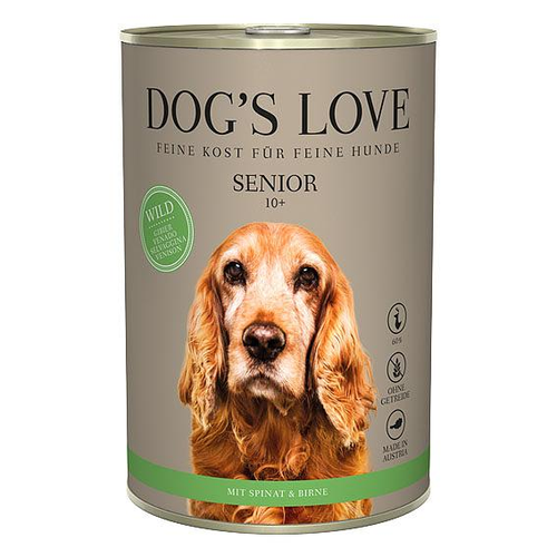 Dog&#039;s Love Senior 10+ Light gibier, épinard & poire, 400g - MyStetho Veterinary