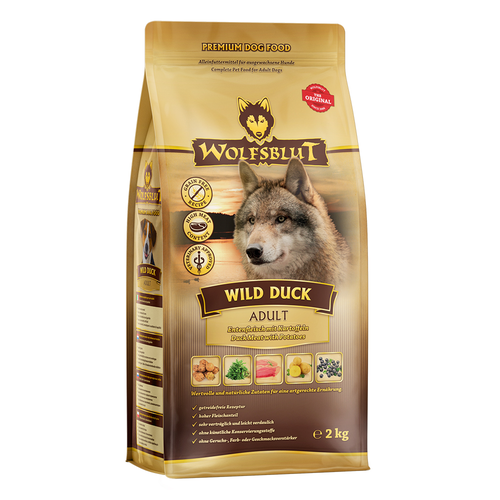 Wolfblut Canine Adult Wild Duck - canard avec pomme de terre 2kg - MyStetho Veterinary