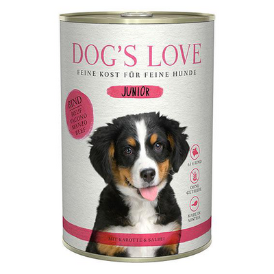 Dog&#039;s Love Junior boeuf, carotte &amp; sauge 400g - MyStetho Veterinary