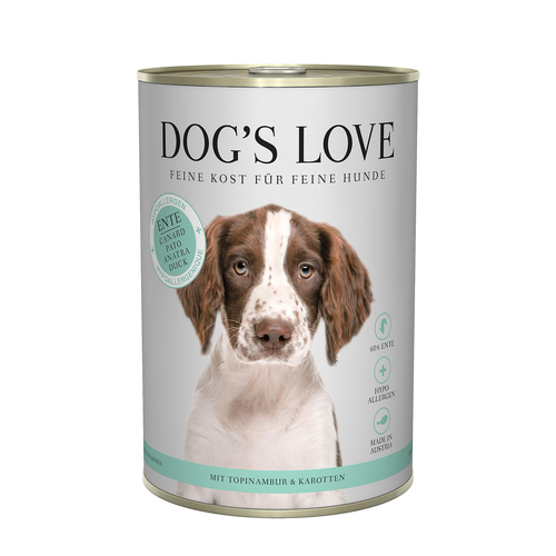 Dog&#039;s Love Canard &amp; topinamb &amp; carotte 800g - MyStetho Veterinary