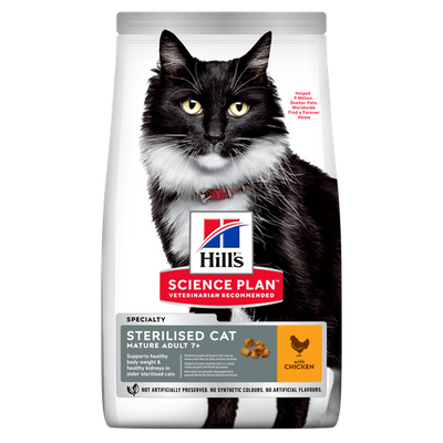 Hill's Science Plan Sterilised Cat Mature Adult 7+ Chicken 3 kg - MyStetho Veterinary