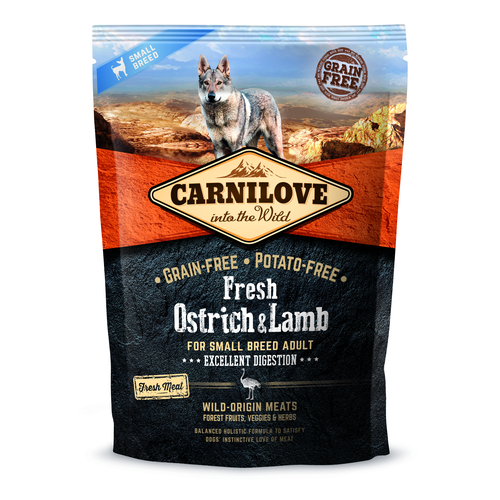 Carnilove Dog Adulte Adult Fresh Small Breeds - Autruche & Agneau 1,5kg - MyStetho Veterinary
