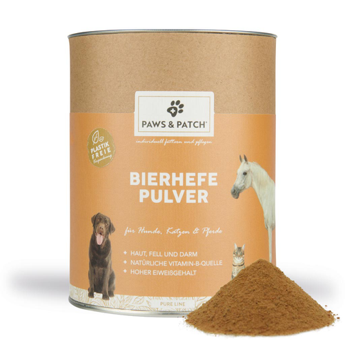 Paws&Patch Poudre de LEVURE DE BIÈRE pour chiens, chats, et chevaux 500g - MyStetho Veterinary