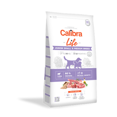 Calibra Superpremium Life Junior Small & Medium Breed  Agneau & Riz 12kg - MyStetho Veterinary