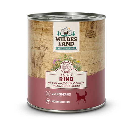 Wildes Land Canine Adult bœuf avec patates douces 800g - MyStetho Veterinary