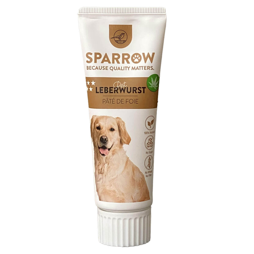 Sparrow Snack Dog Saucisse de foie avec CBD 75g - MyStetho Veterinary