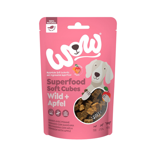 WOW Soft Cubes Wild with Apple 150g Superfood Soft Treats - MyStetho Veterinary