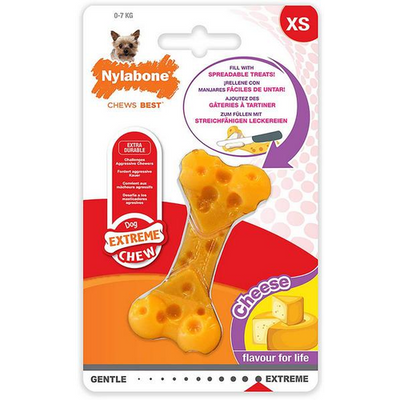 Nylabone Dura Chew Cheese Bone XS 7.5cm - MyStetho Veterinary