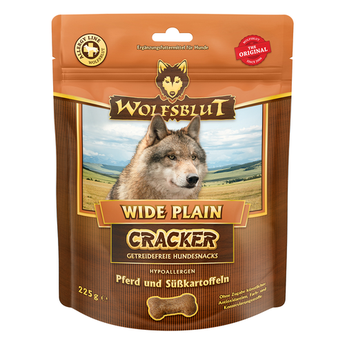 Wolfblut Canine Cracker Wide Plain - cheval avec patate douce 225g - MyStetho Veterinary