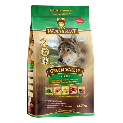 Wolfblut Canine Adult Green Valley - agneau & saumon avec pomme de terre 12.5kg - MyStetho Veterinary