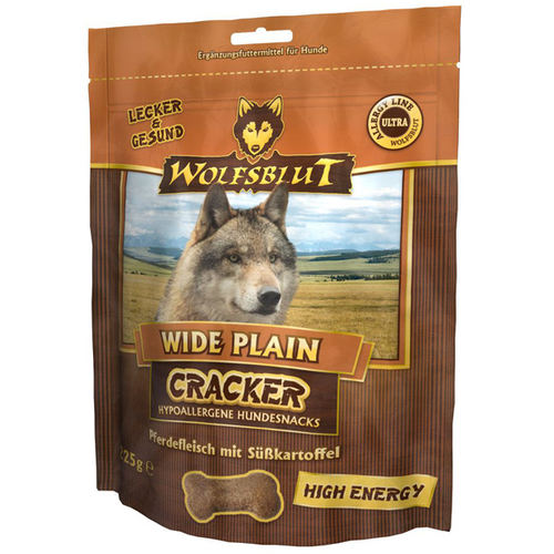 Wolfblut Canine Cracker Wide Plain High Energy - cheval avec patate douce 225g - MyStetho Veterinary