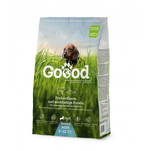 Goood Canine Mini Junior Agneau élevé en plein air et truite d’aquaculture durable 1,8 kg - MyStetho Veterinary