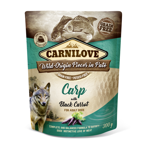 Carnilove Dog Adulte Pouch Paté - Carpe à la carotte noire 300g - MyStetho Veterinary