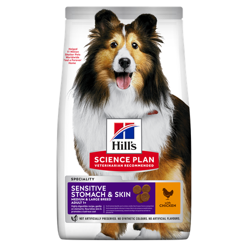 Hill's Science Plan Sensitive Stomach & Skin Medium Adult Chicken 14 kg - MyStetho Veterinary