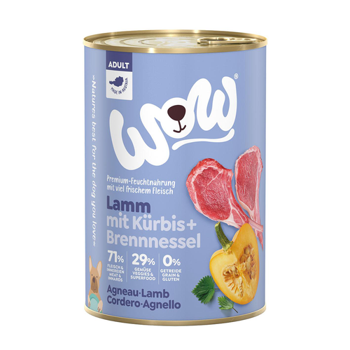 WOW Adult agneau avec citrouille, 400g - MyStetho Veterinary