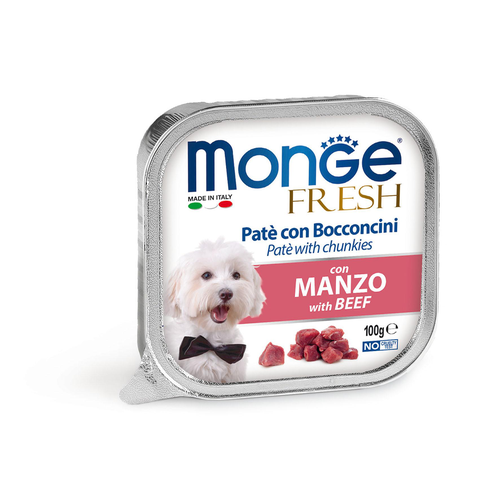 Monge Dog FRESH Paté Beef 100g - MyStetho Veterinary