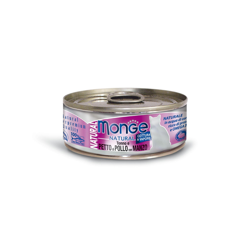 Monge Natural Cat Ad. Tuna&Chic&Beef 80g - MyStetho Veterinary
