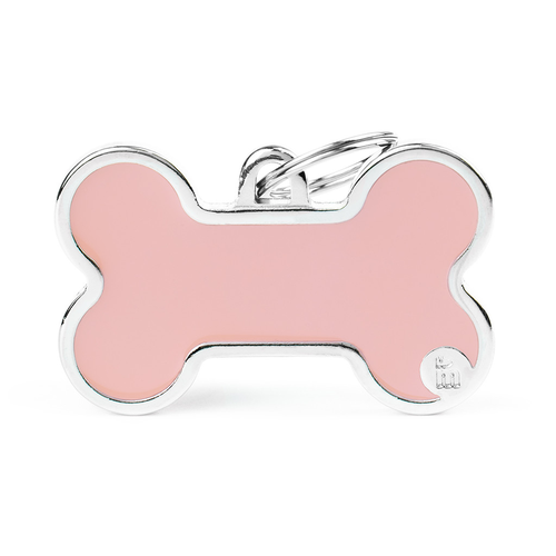 MyFamily Bone Logo ID Tag für Hunde in pink - MyStetho Veterinary