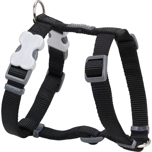 RedDingo Harness Plain Black XS 12mm, Neck 25-39cm, Body 30-44cm - MyStetho Veterinary