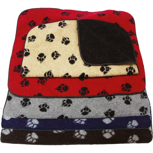 Sherpa Fleece duvet noir / pattes gris 70 x 95 cm - MyStetho Veterinary