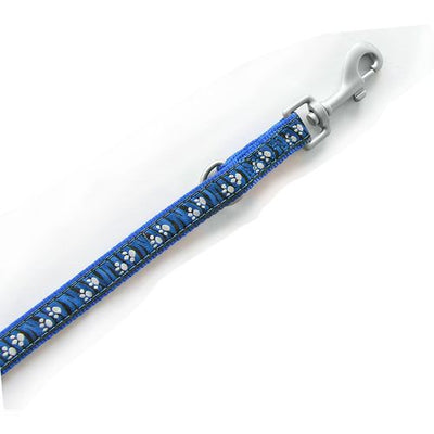swisspet DoggyLine Führleine blau 180cm Nylon mit Pfoten motiv / 10mm - MyStetho Veterinary